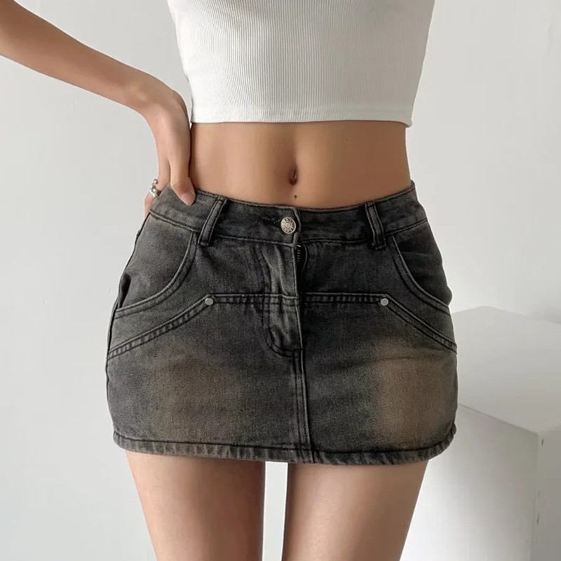 Women Fashion Jeans - Women Blue Grey Casual Simple Basic