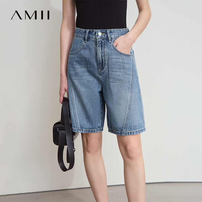 Women Fashion Jeans - AMII Women Jeans Shorts Minimalist 2026