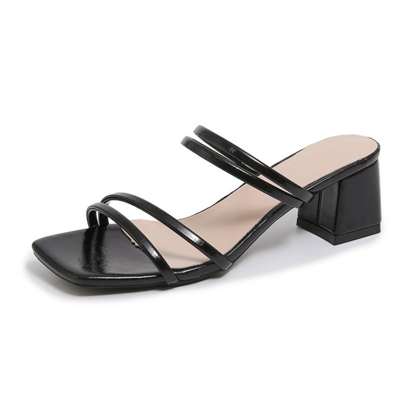 Women'S Fashion Sandals - New Ladies Square Heels Elegant Summer
